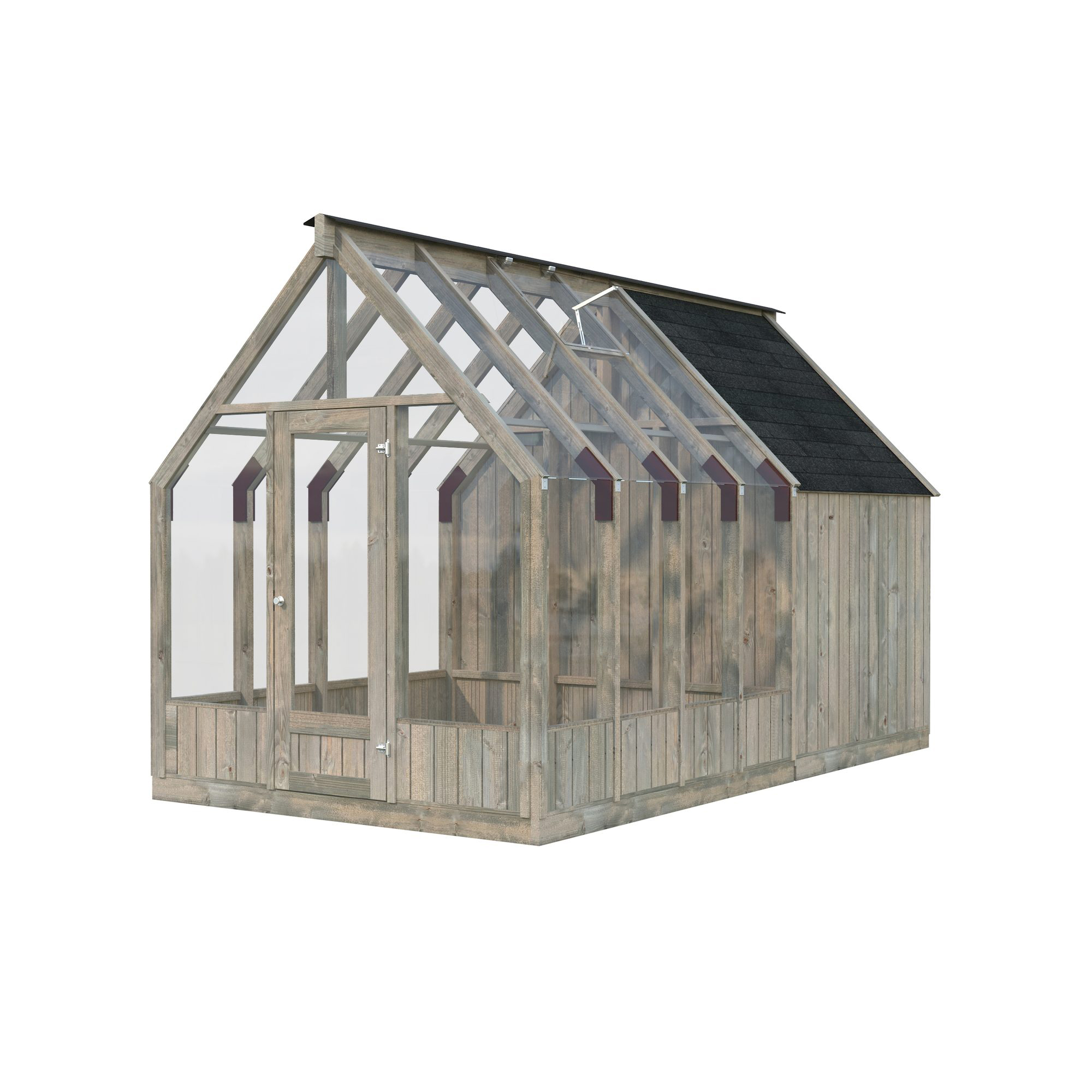 Växthus Palmako Emilia 10,2 m² (inv. 5,4+4,0 m²)