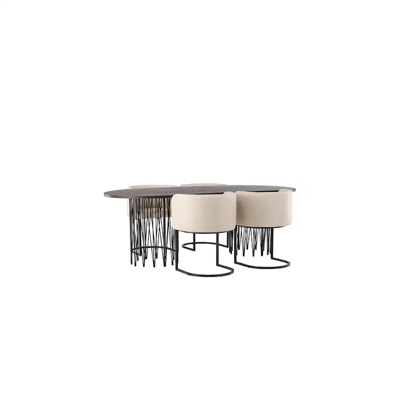 Matgrupp furniture/fashion Stone med 4 Simrishamn Stolar