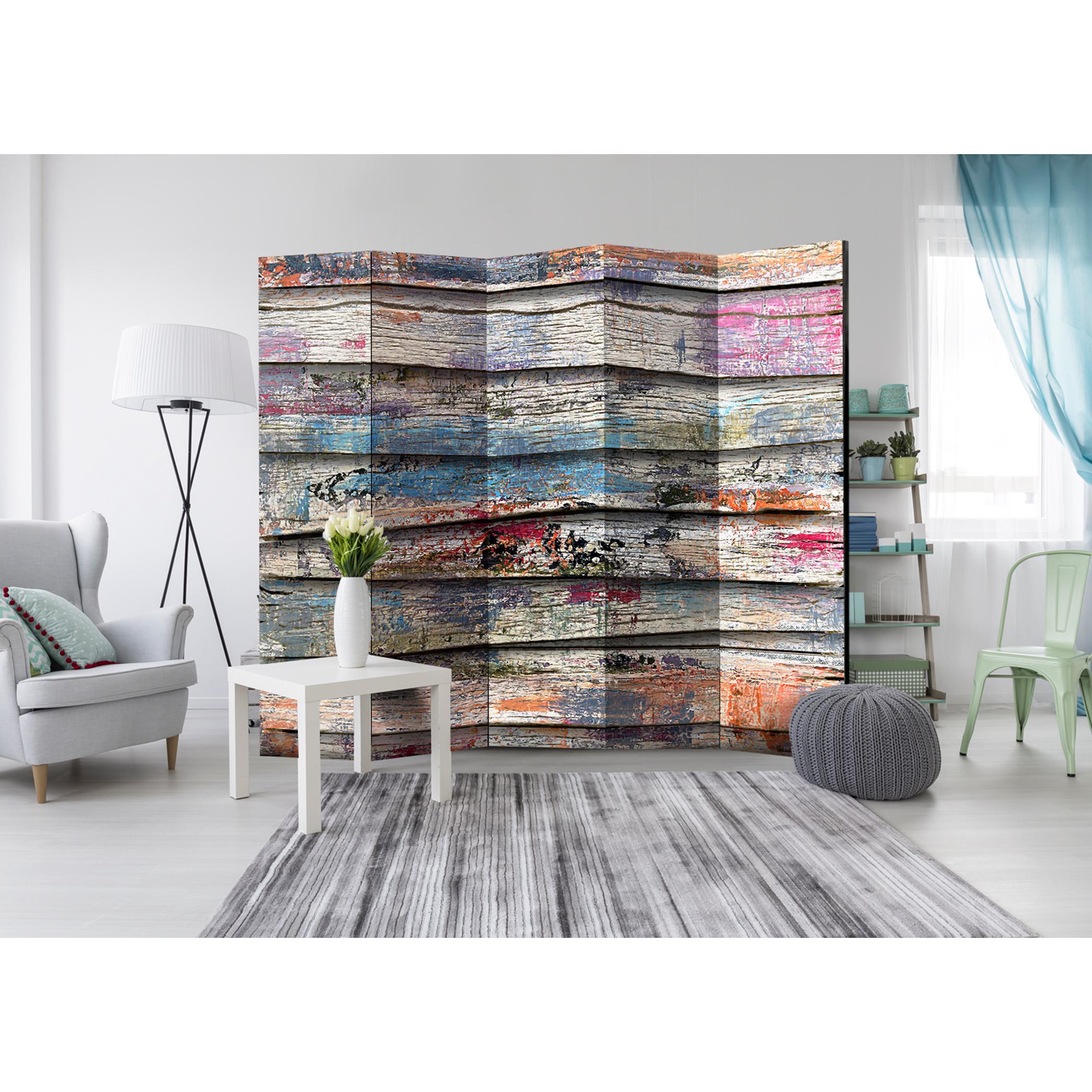 Rumsavdelare Skärmvägg Arkiio Colourful Wood II 225x172 cm
