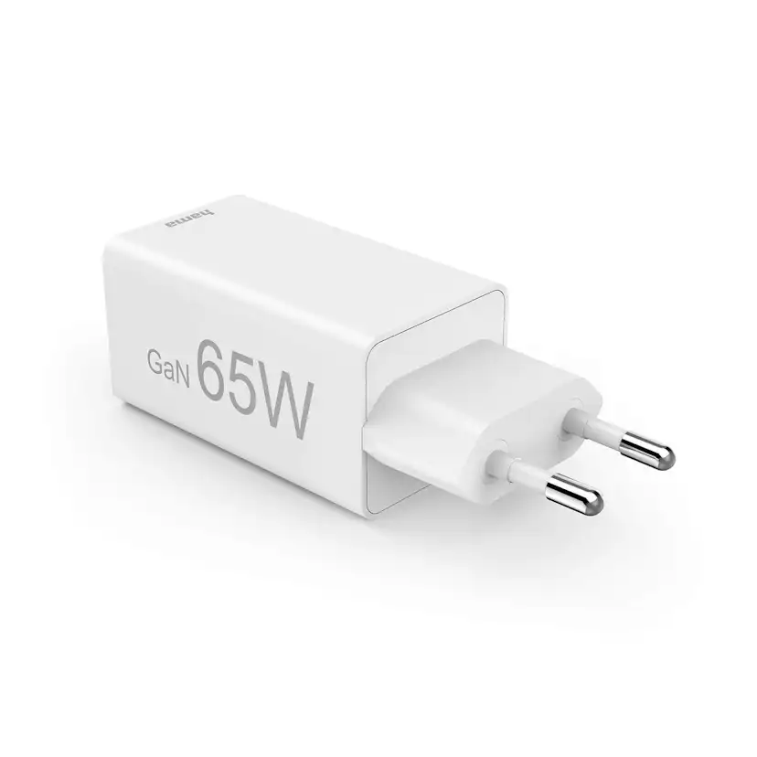 Laddare HAMA 2x USB-C 1x USB-A GaN 65W Vit