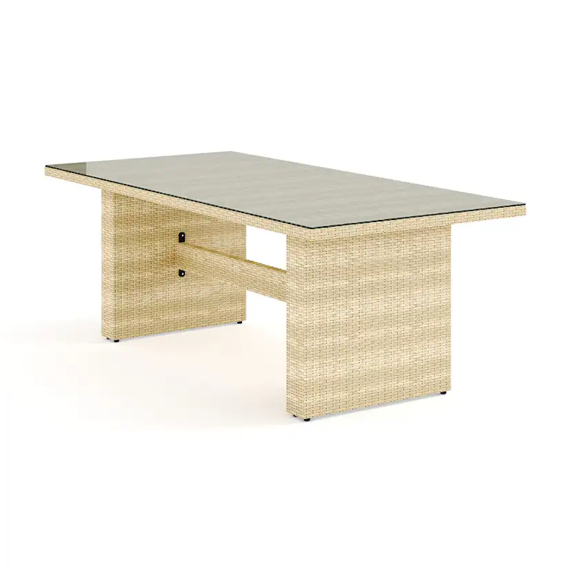 Trädgårdsbord Comfort Garden Majestic Matbord Utomhus 210x100 cm i konstrotting