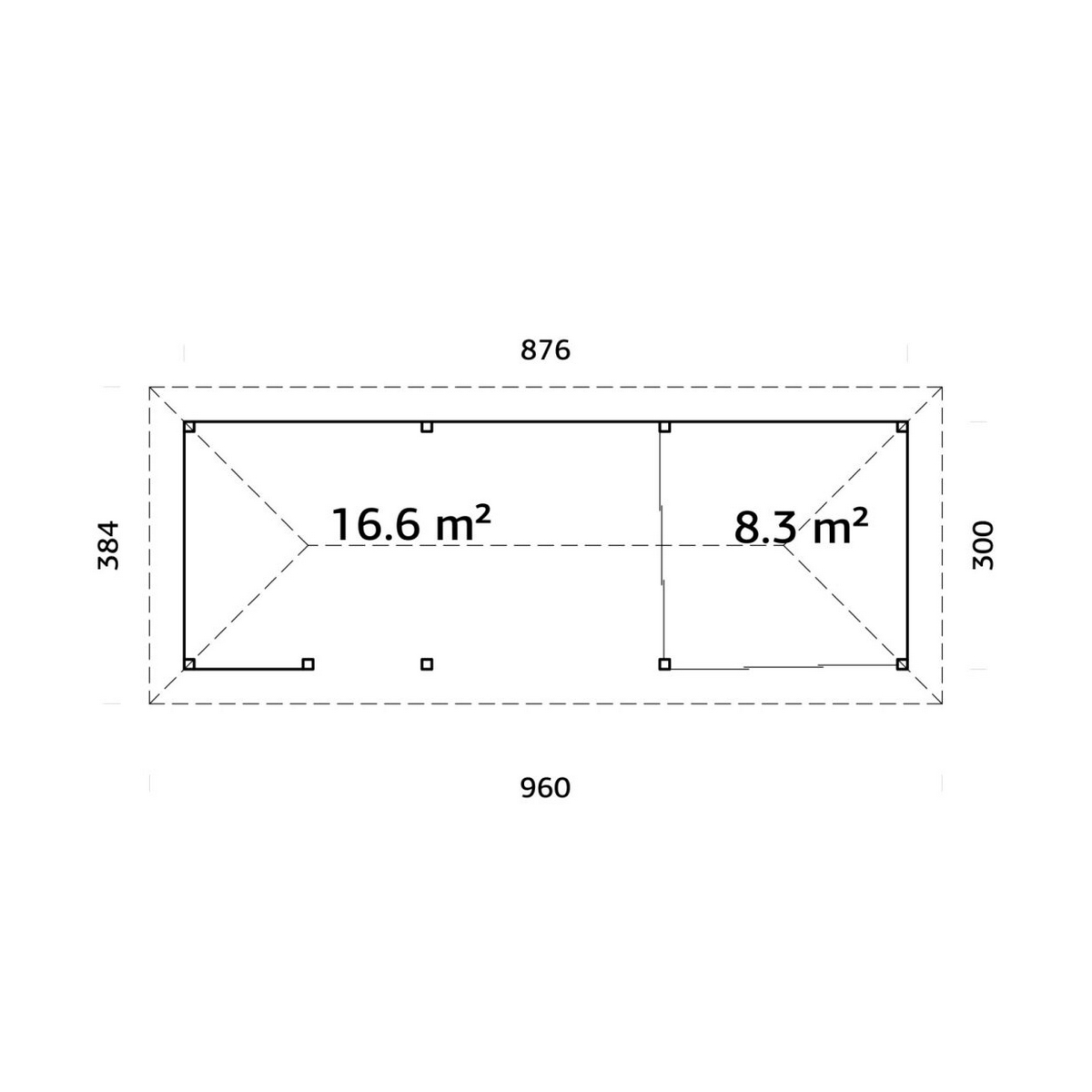 Uterum Palmako Bianca 24,9 m2 Set 215 Slide