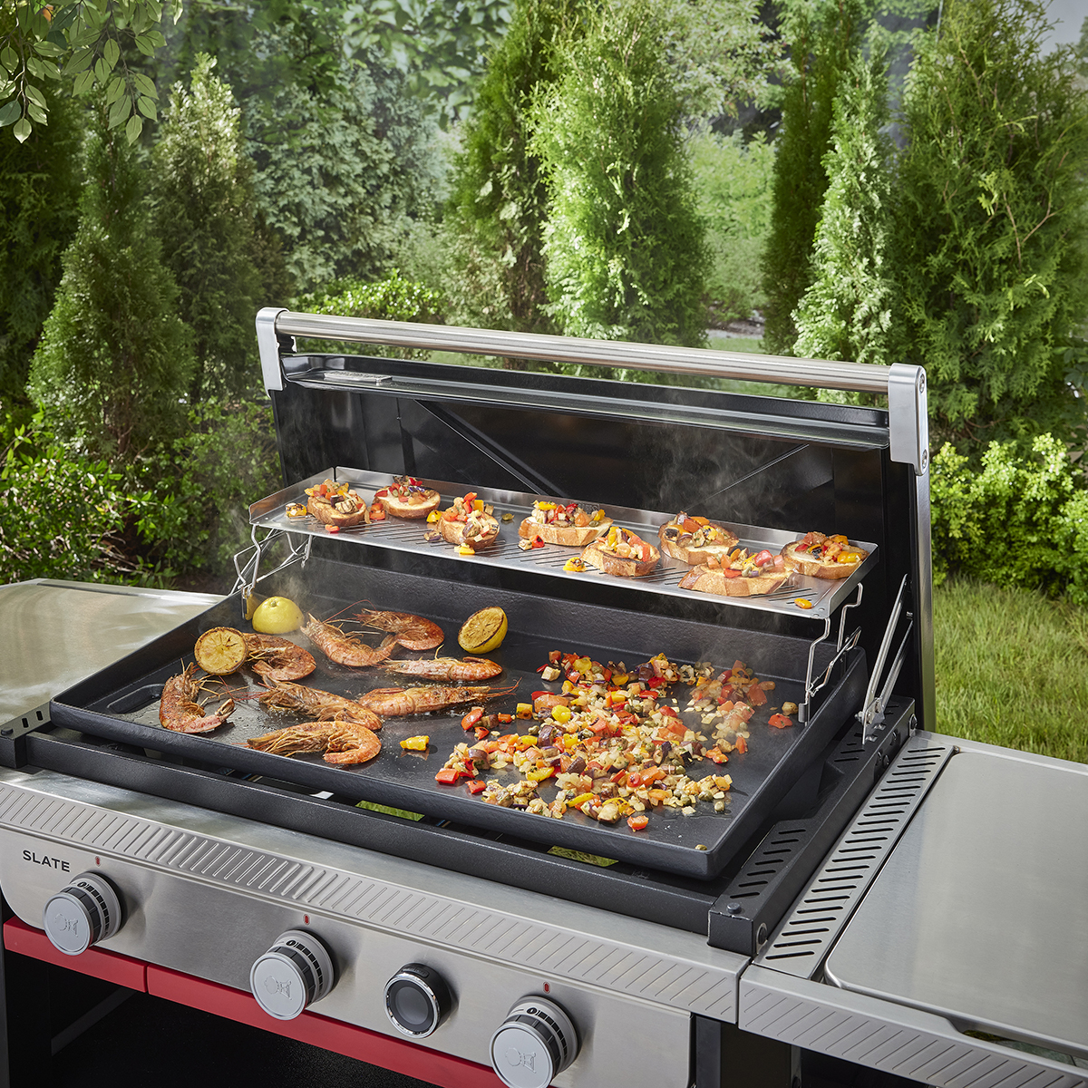 Värmehylla Weber Slate 76 cm för Grill & Stekbord