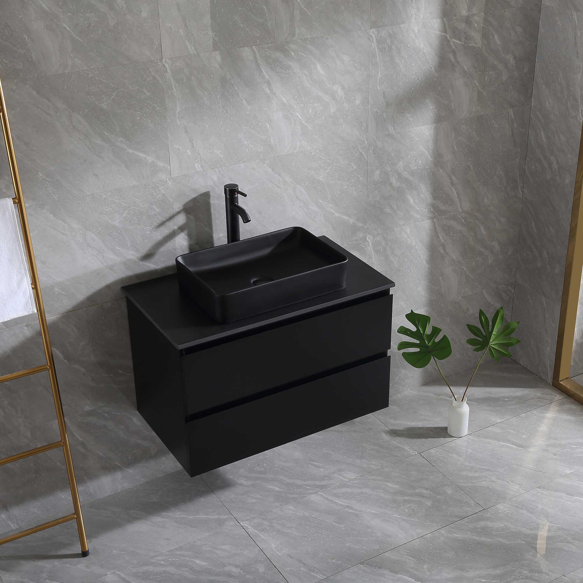 Tvättställsskåp Bathlife Extas Svart