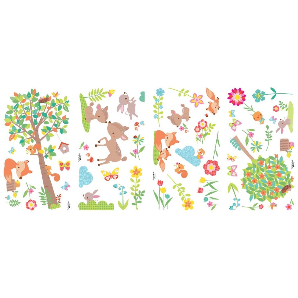 Väggdekor RoomMates Woodland Creatures