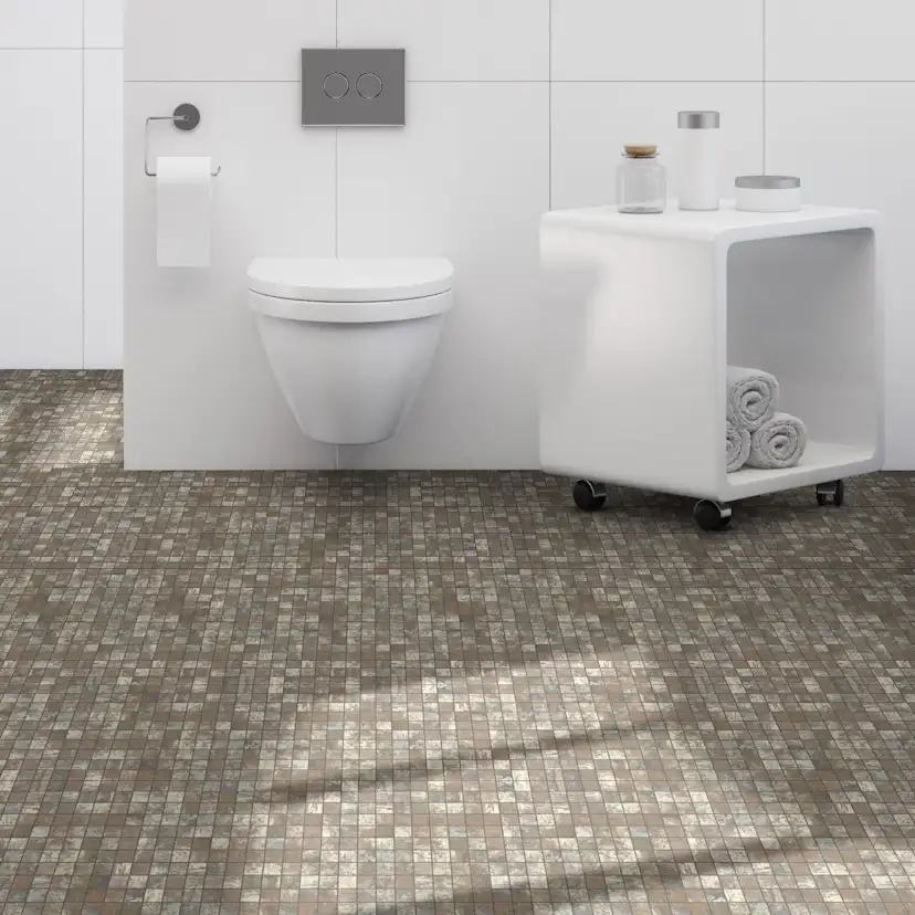 Klinkermosaik Arredo Iron Rust Brun Square 3x3 cm