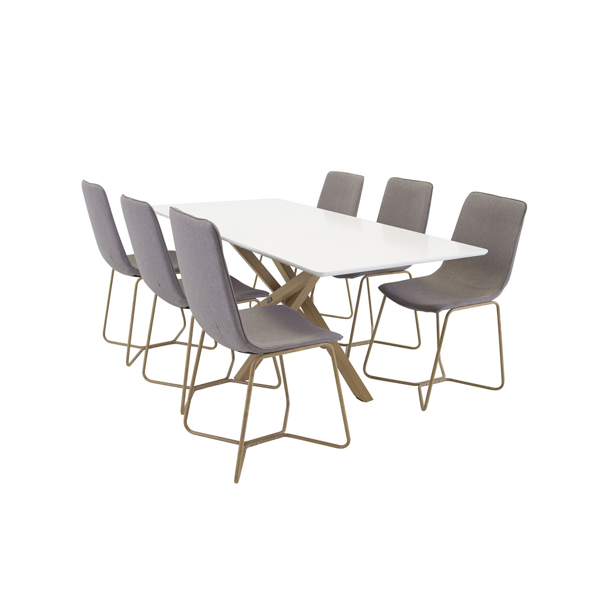 Matgrupp Venture Home Piazza med 6 st X Stolar