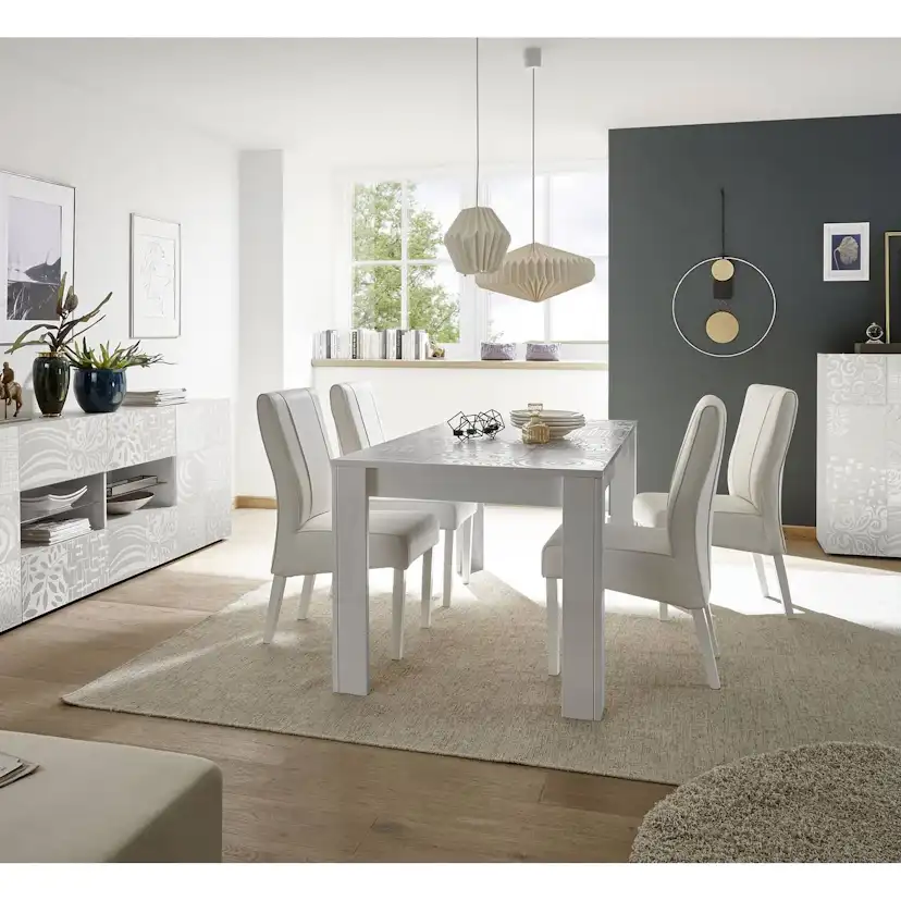 Sidobord LC Spa Mironne 241 cm 4 Hyllor Vit