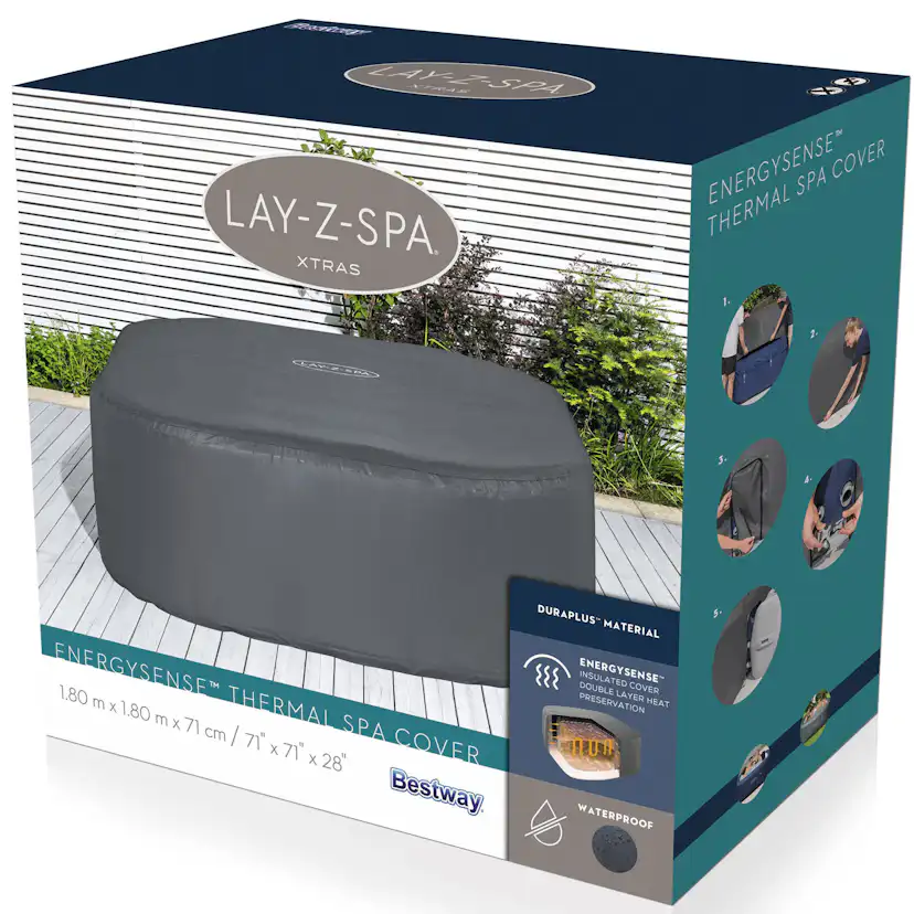 Poolöverdrag Bestway Lay-Z-Spa® Thermal 180x180 cm