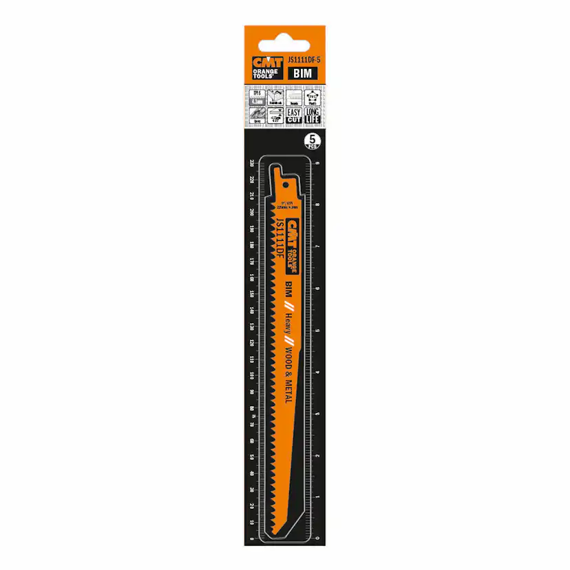 Tigersågblad CMT Orange Tools Trä/metall 225mm BIM Heavy 5 st JS1111DF-5
