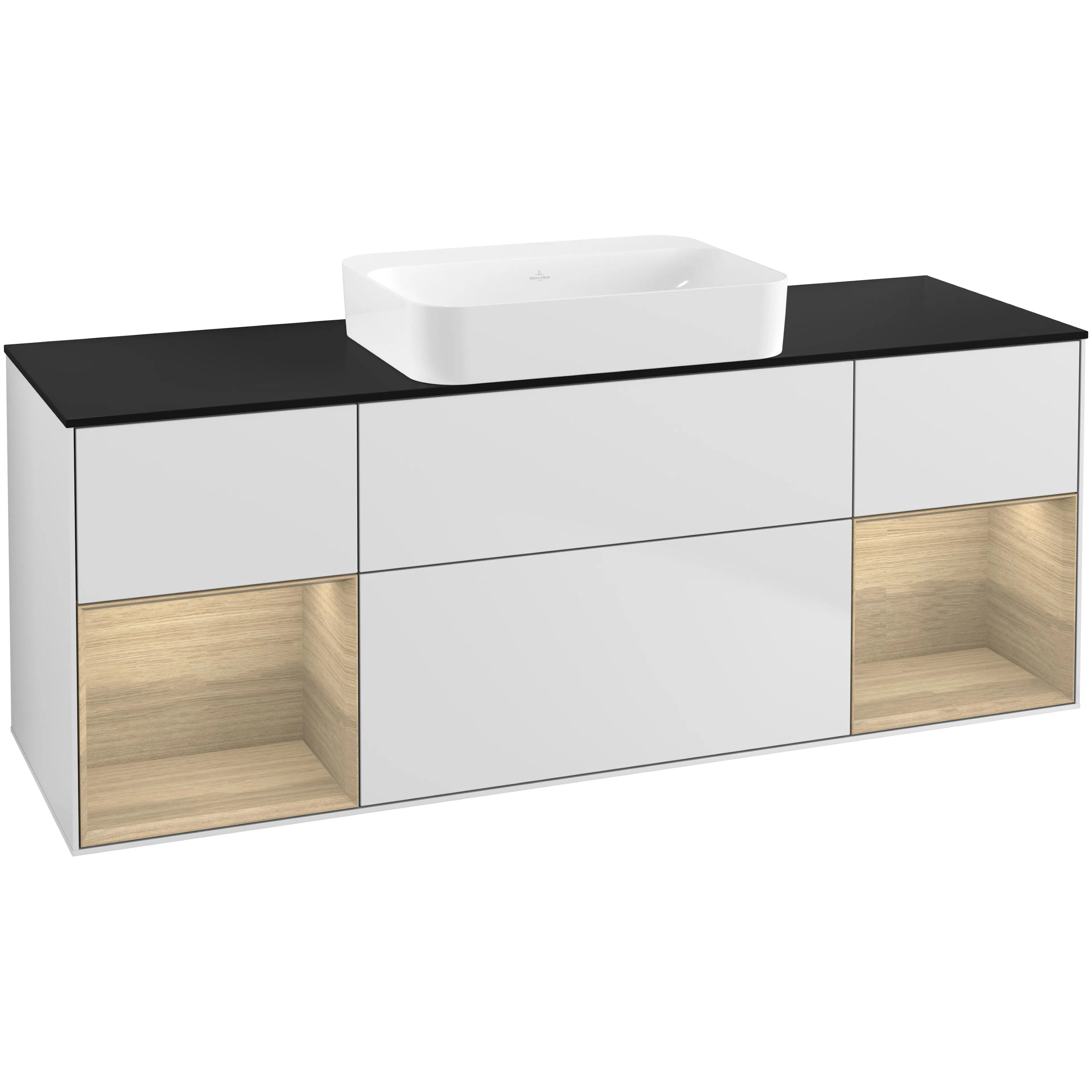 Tvättställsskåp Villeroy & Boch Finion med Två Hyllor och Bänkskiva för Fristående Tvättställ