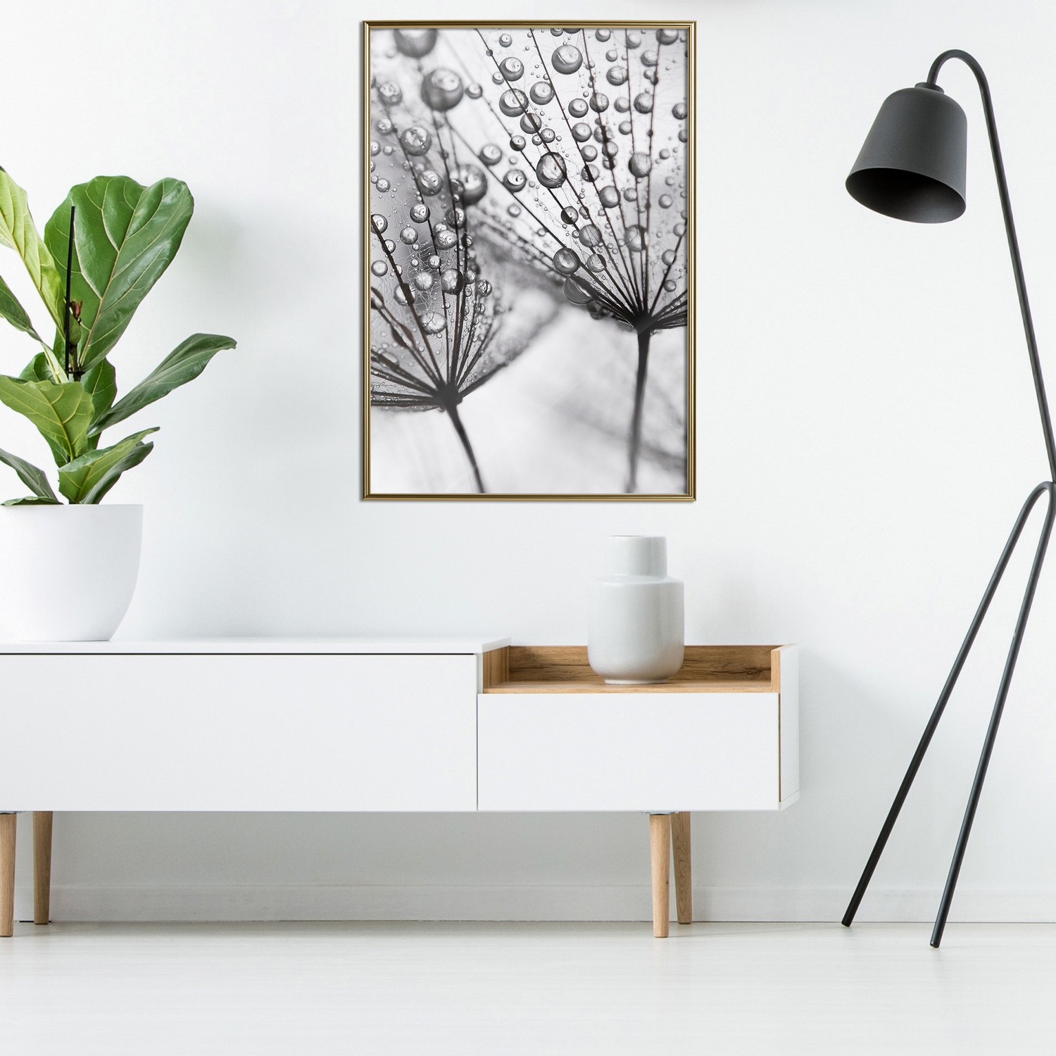 Affisch - Morning Dew [Poster] 40x60 Guld ram, 40x60 cm