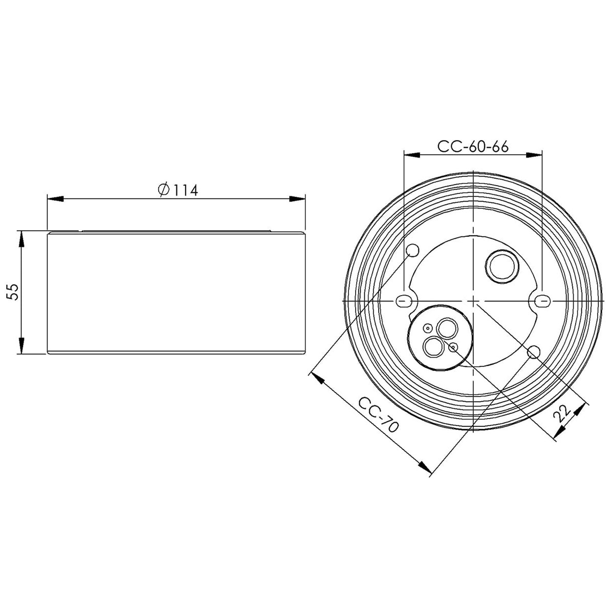 Vägg-/Taklampa Ifö Electric Sockel Rak IP44 LED