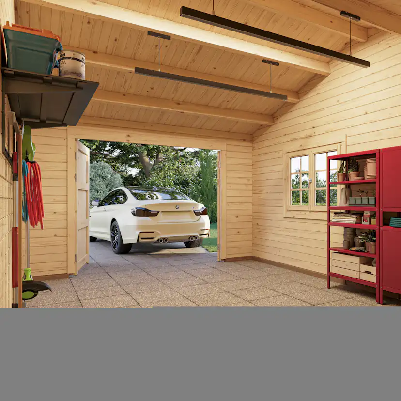 Roger 19,0+33,2 m2 with wooden gate BNDIP Impregnerad brun