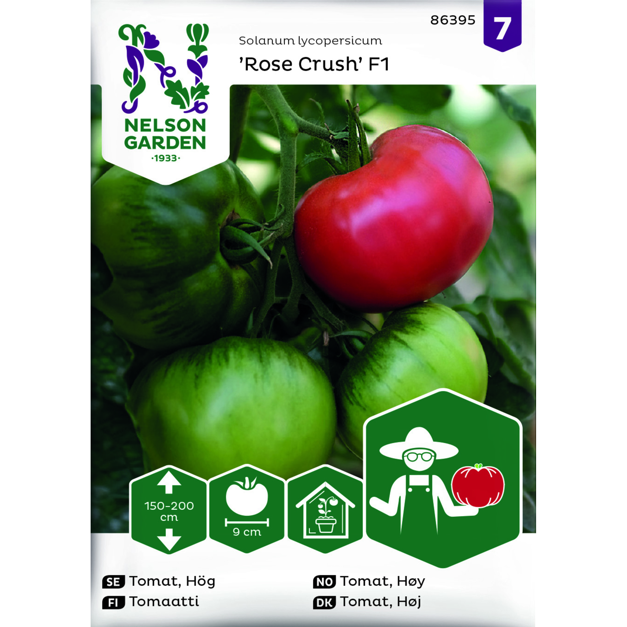 Frö Nelson Garden Tomat Hög Rose Crush F1