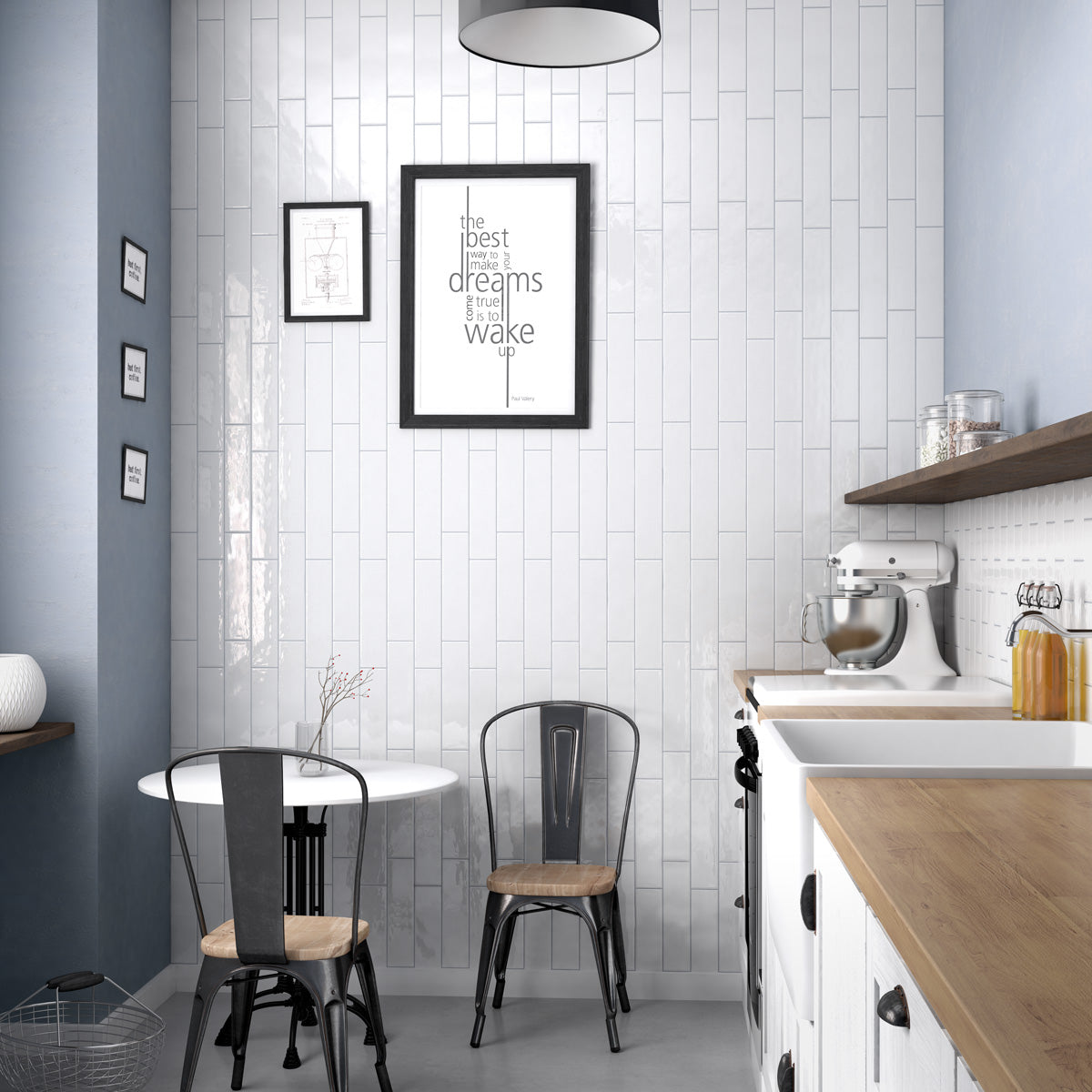 Kakel Tenfors Casita White Blank 7,5x30