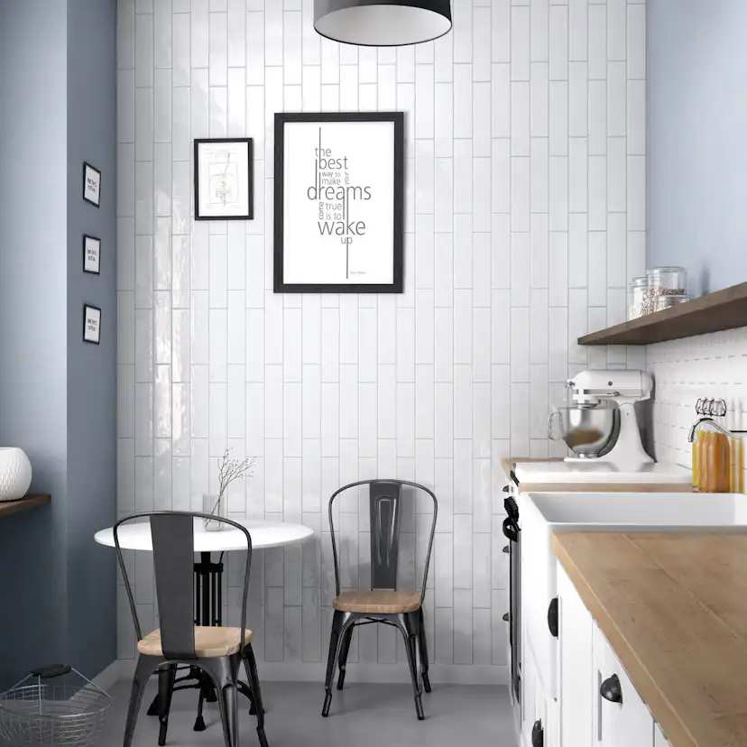 Kakel Tenfors Casita White Blank 7,5x30