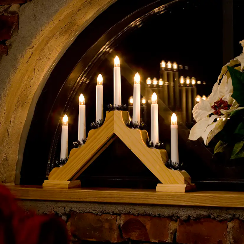 Adventsljusstake Gnosjö Konstsmide 7L med Manschetter H30