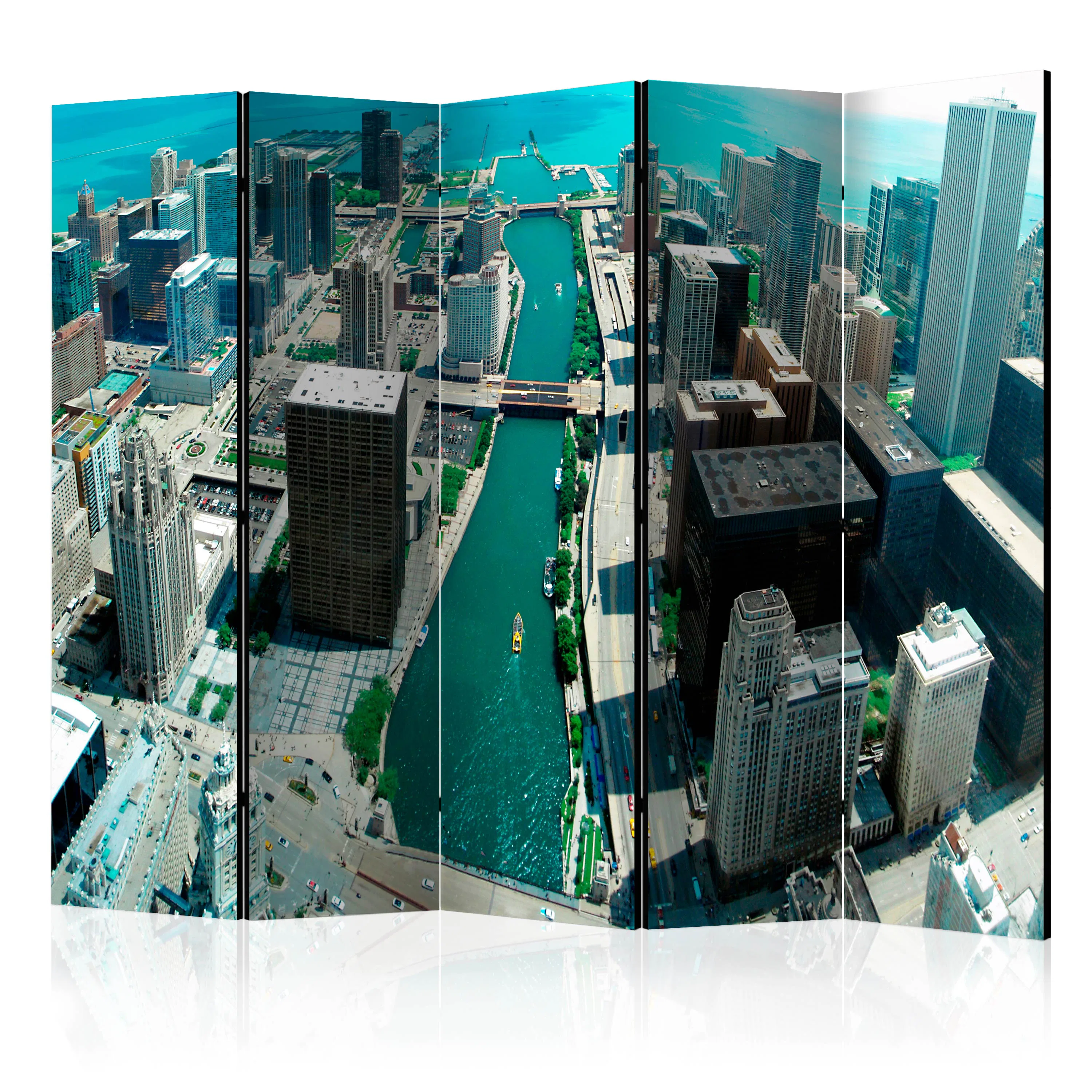 Rumsavdelare Skärmvägg Arkiio Urban Architecture of Chicago II 225x172 cm