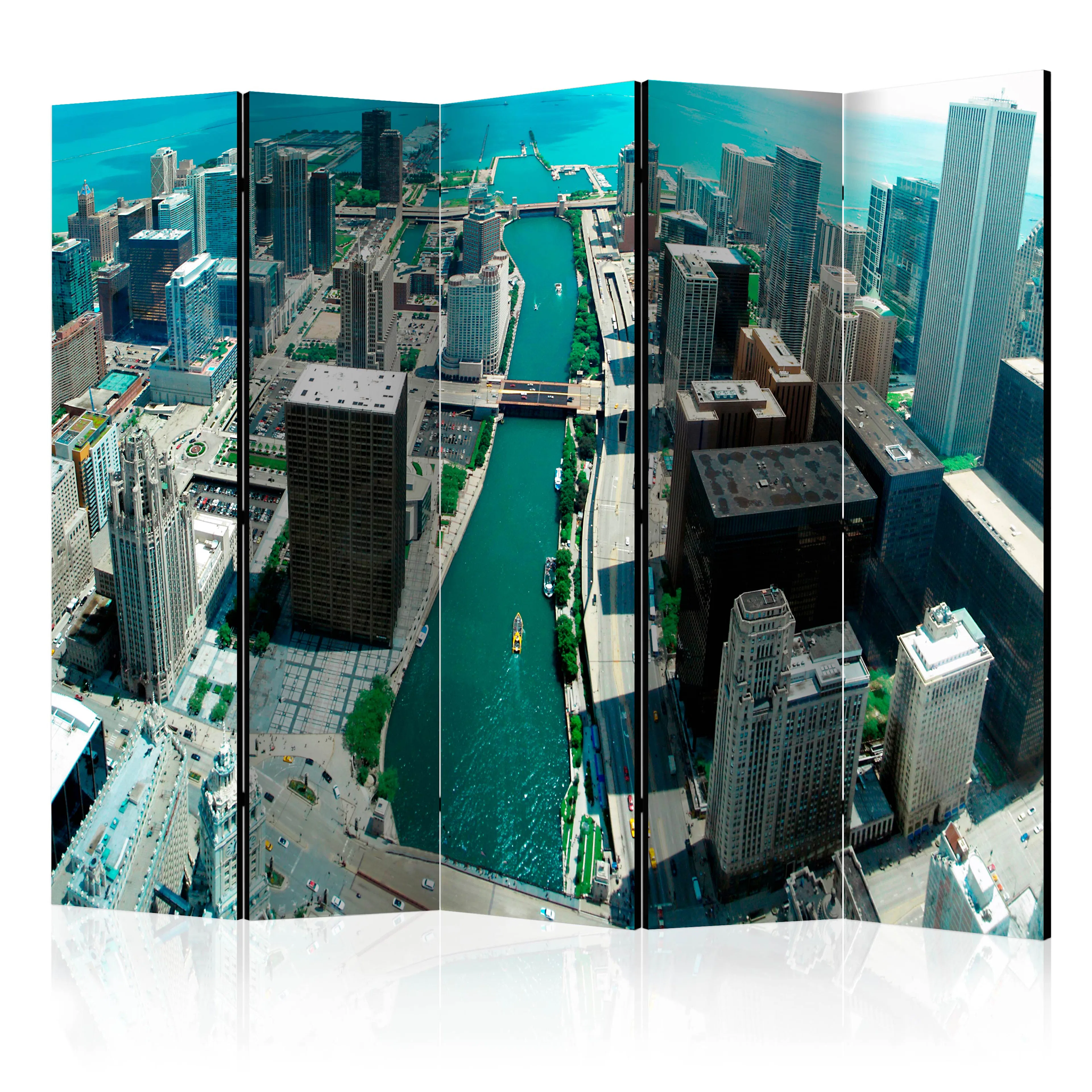 Rumsavdelare Skärmvägg Arkiio Urban Architecture of Chicago II 225x172 cm