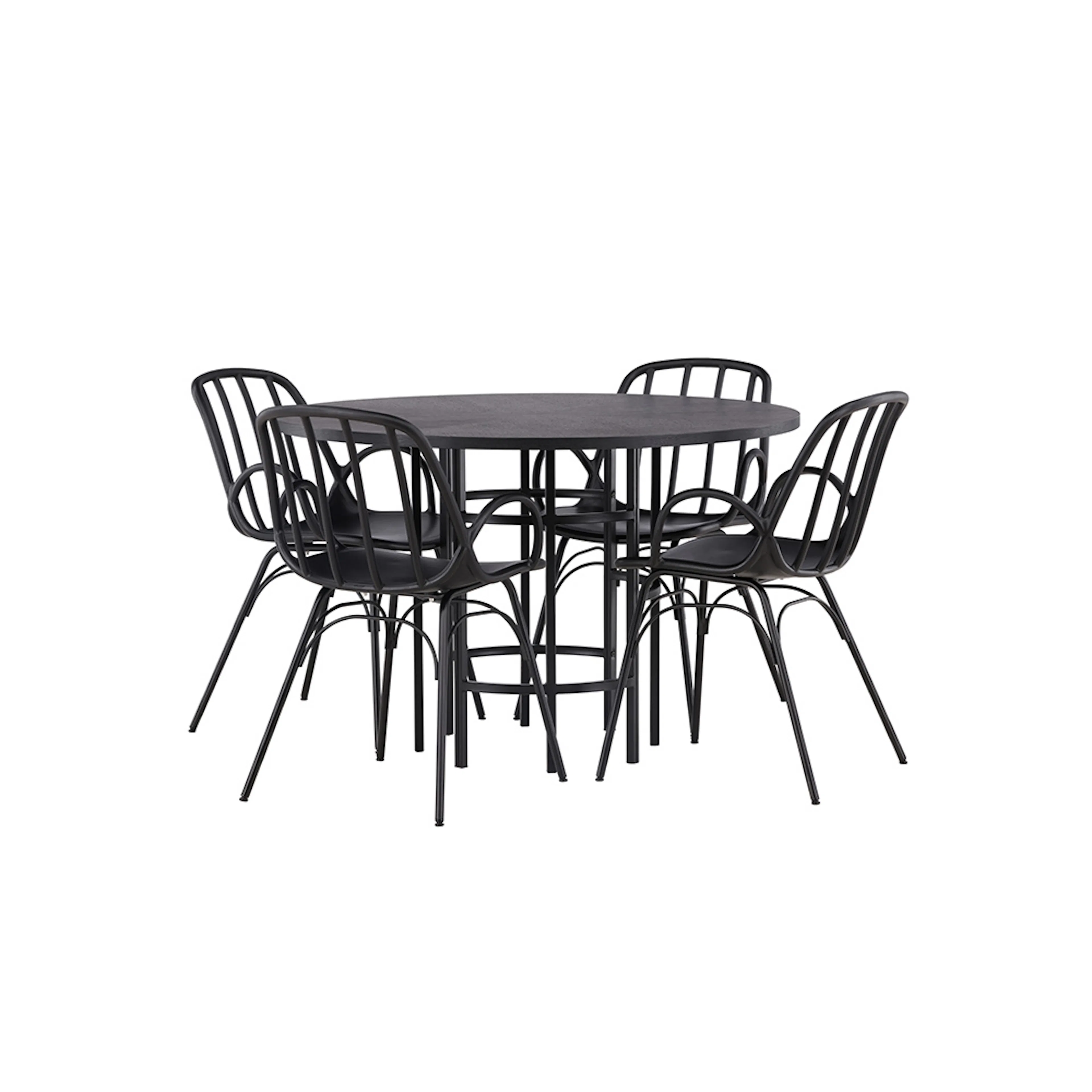 Copenhagen Dining Table - Black / Black Veneer +Dyrön Dining Svart