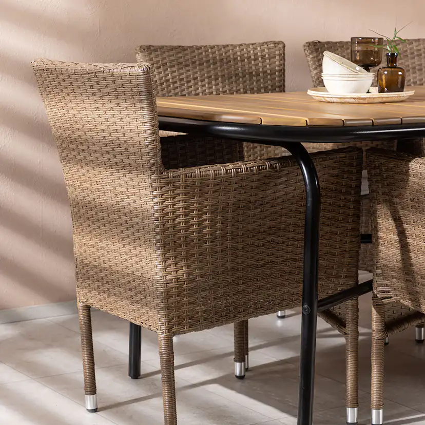 Matgrupp Venture Home Holmbeck Bord med 6 Malina Stolar