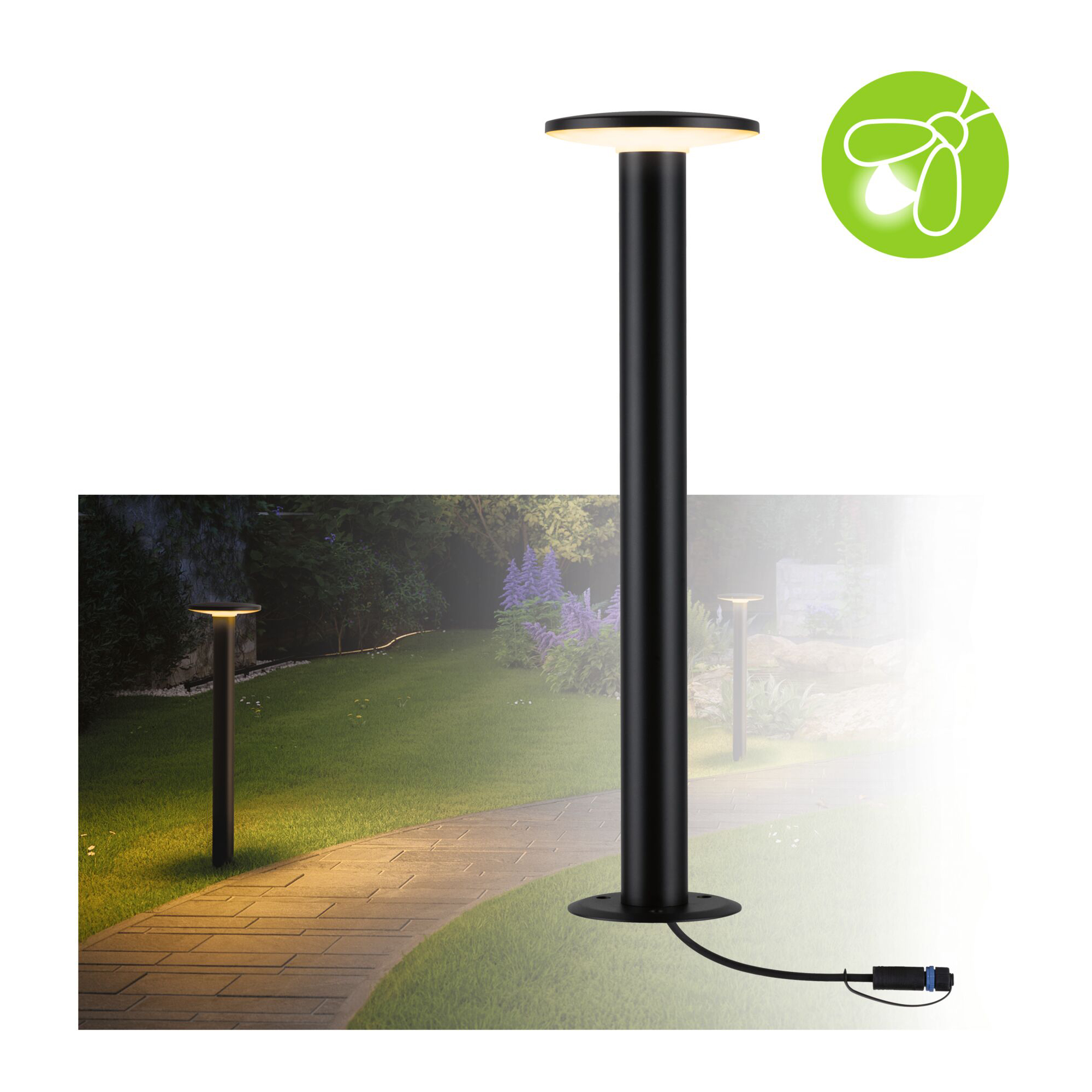 Pollare LED Paulmann Plate Plug & Shine IP44 24V Ljus: Gold Light (insektsvänlig)
