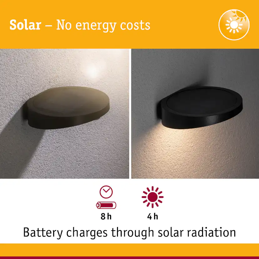 Fasadbelysning Solcell Paulmann Ryse LED med Rörelsesensor IP44