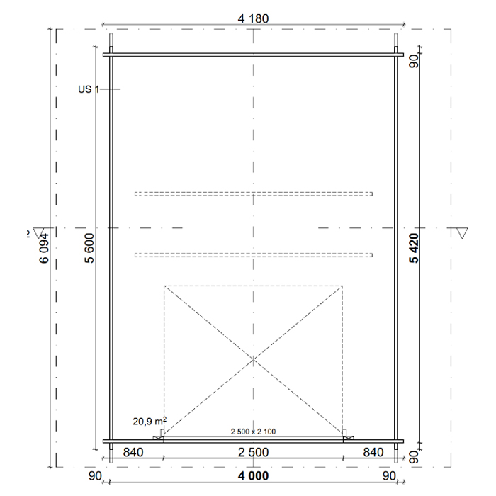 Garage LP Garden AT22L (22 m²)