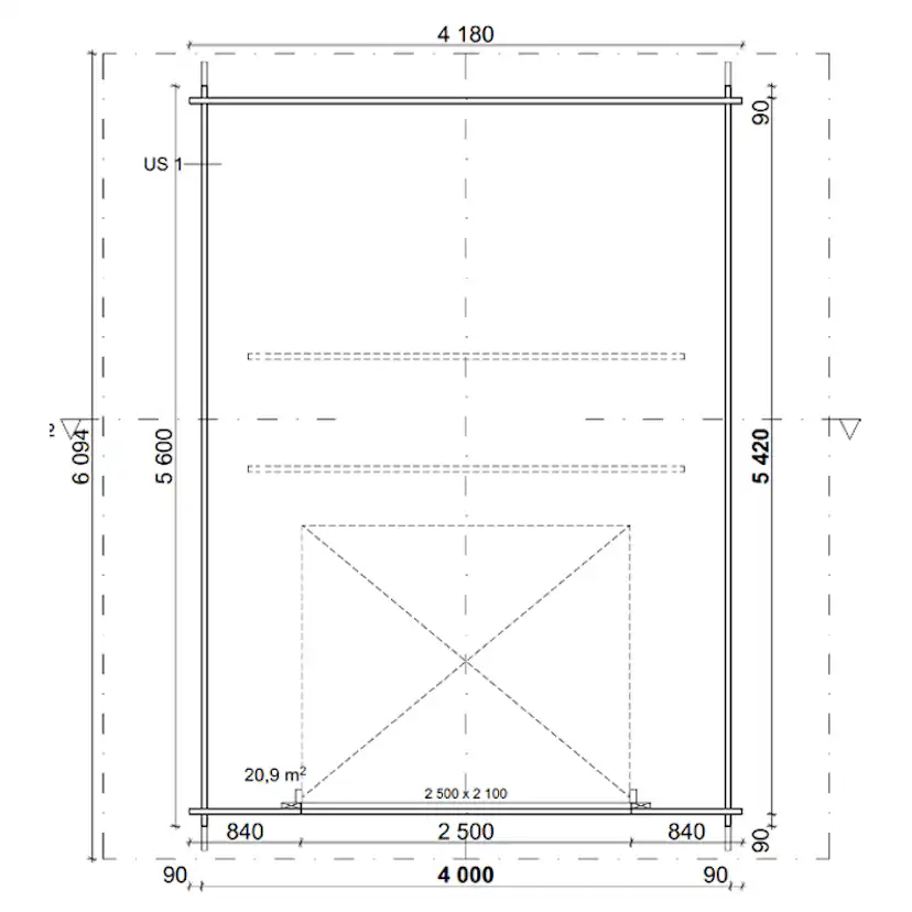 Garage LP Garden AT22L (22 m²)