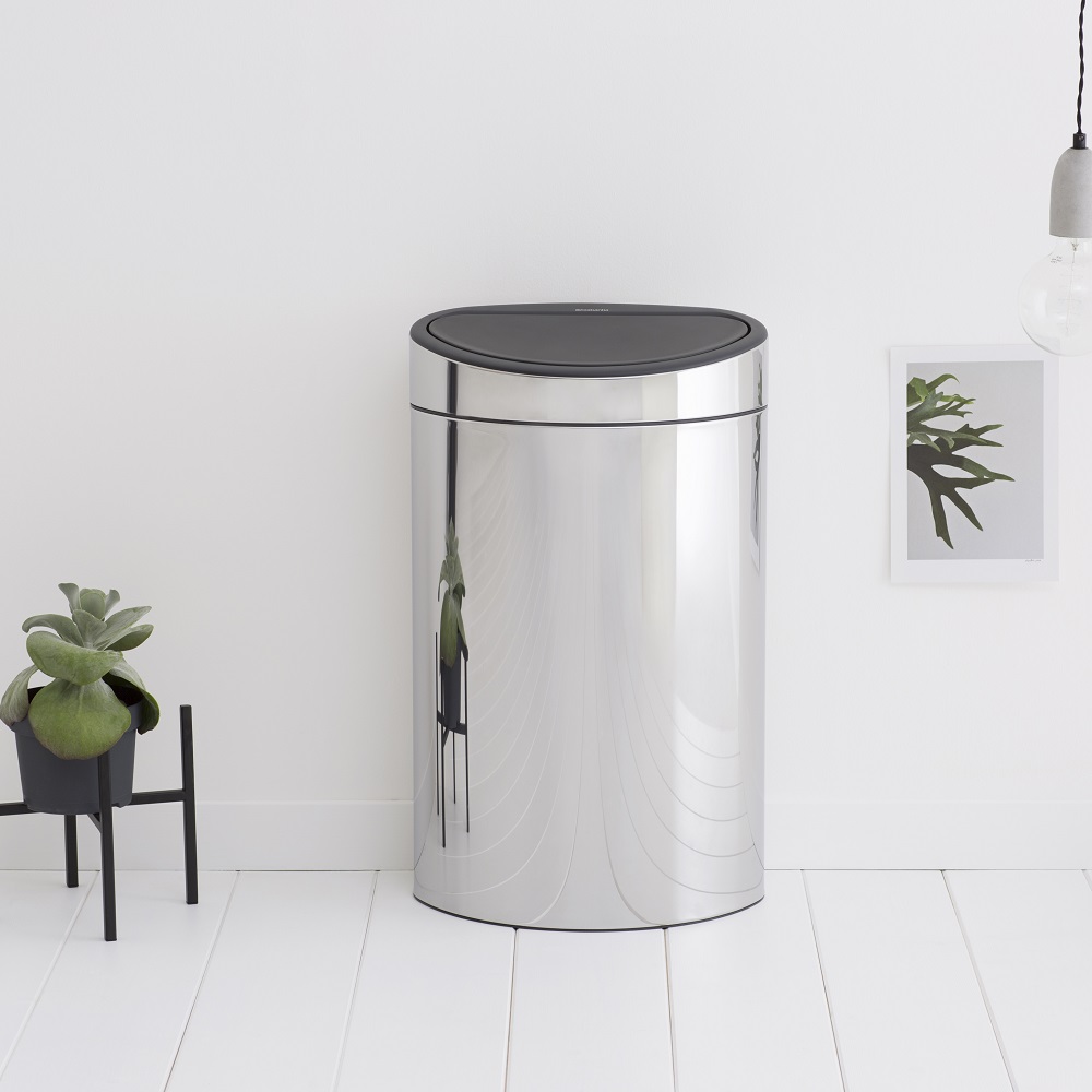 Touch Bin New 40L Blankt Stål Färg: Blank Stål