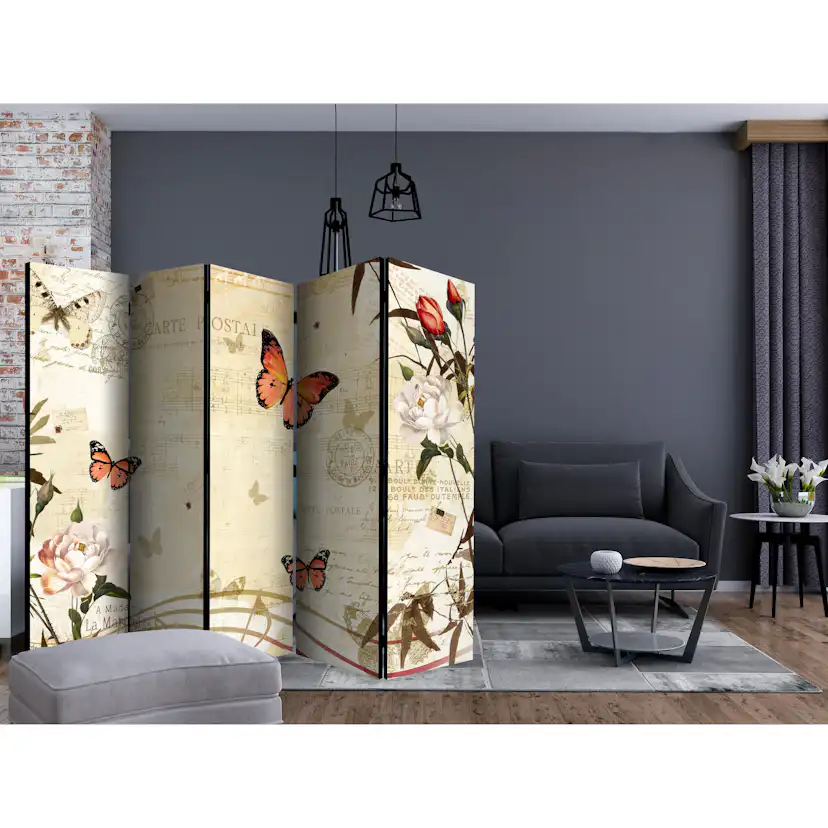 Rumsavdelare Skärmvägg Arkiio Melodies of Butterflies II 225x172 cm