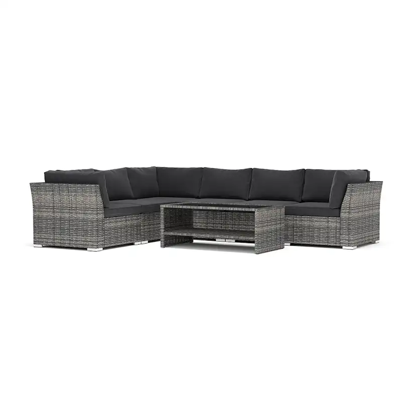 Loungesoffa Comfort Garden Wisconsin utomhus L-soffa 6-sits vändbar