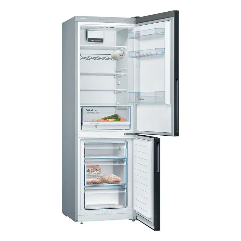 Fristående Kyl/Frys Bosch KGV36VBEAS Serie 4 Svart med LowFrost-teknik