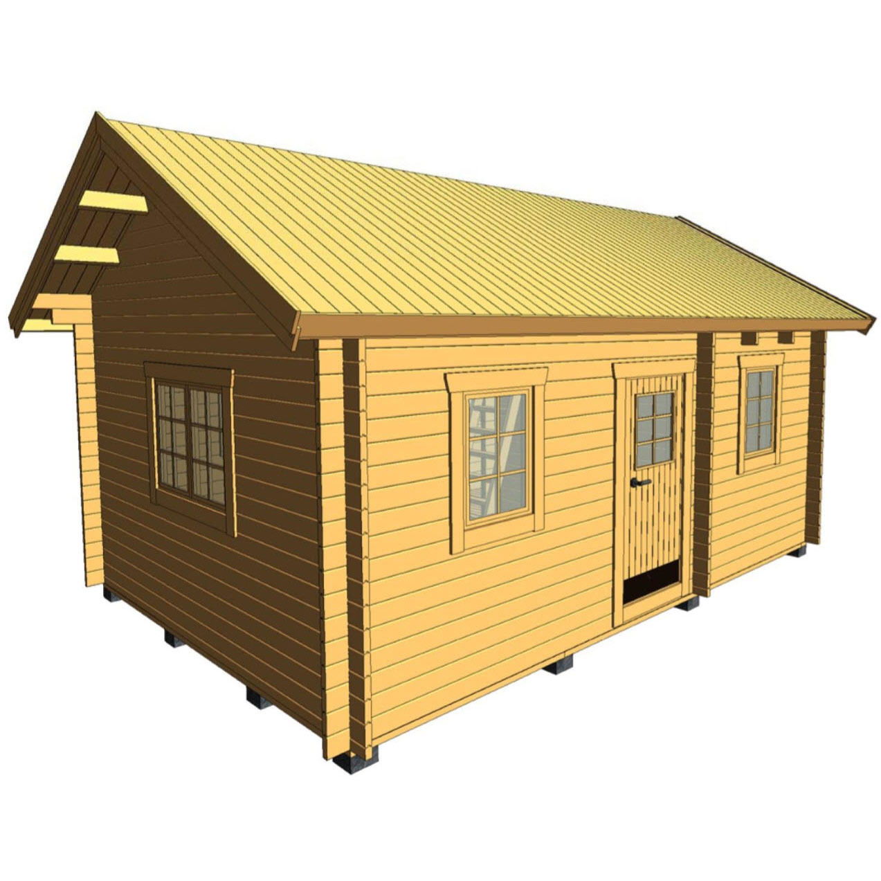 Attefallshus Baseco Bure stuga med loft 25 m2