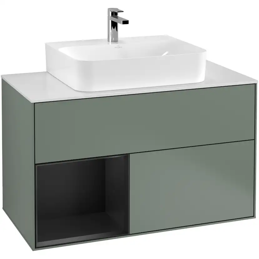 Tvättställsskåp Villeroy & Boch Finion med 2 Lådor Hylla och Bänkskiva för Centrerat Tvättställ