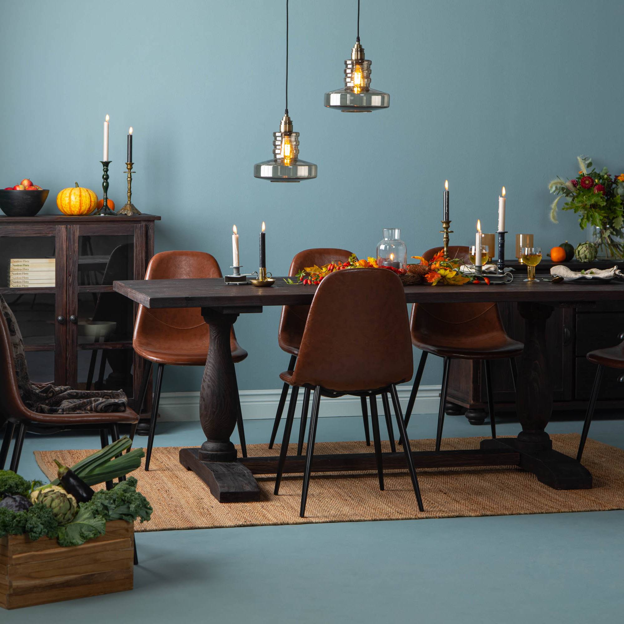 Matgrupp Basic Home Dijon Rektangulärt 200 cm med 6 Nibe Matstol