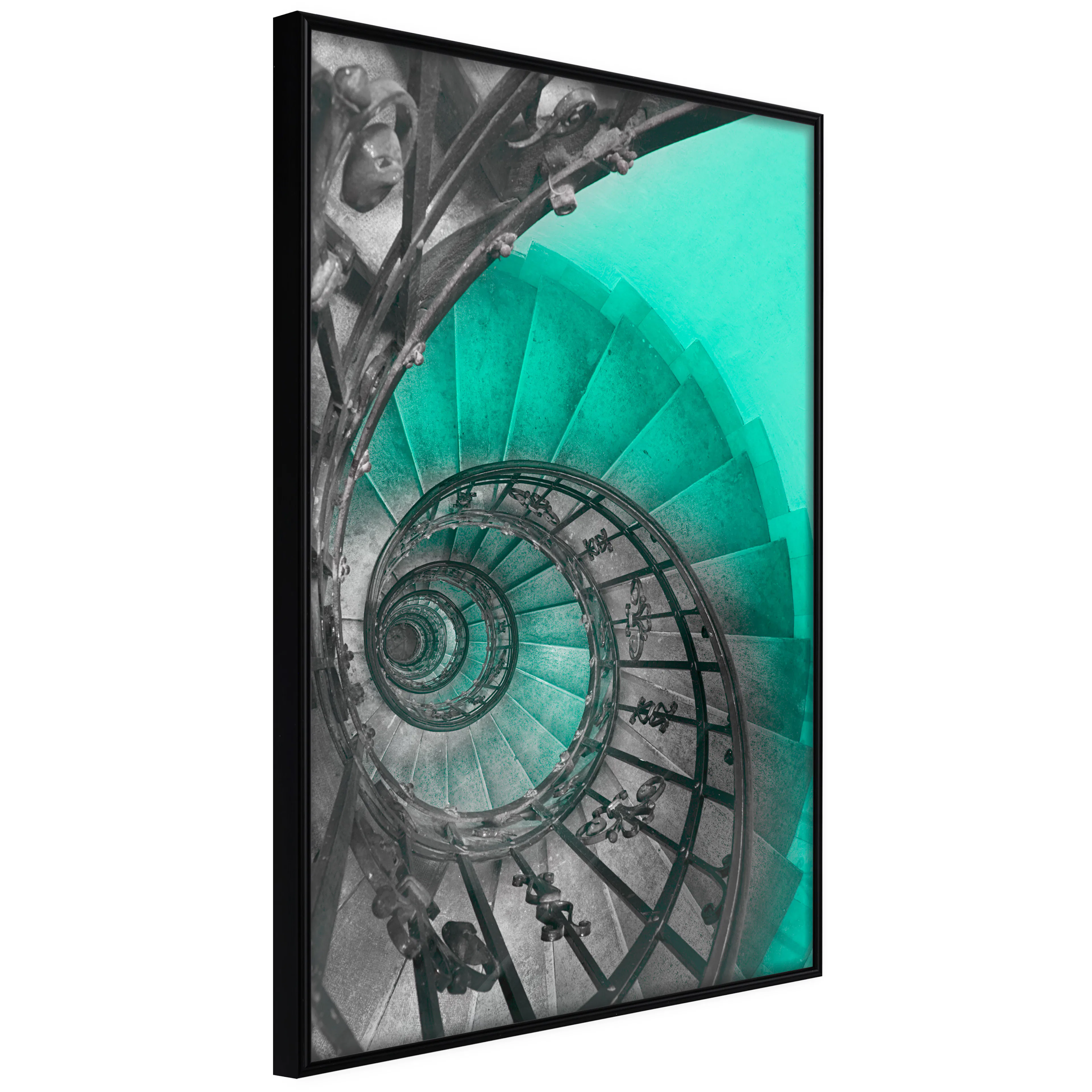 Affisch - Twisted Stairs [Poster] 20x30 Svart ram, 20x30 cm