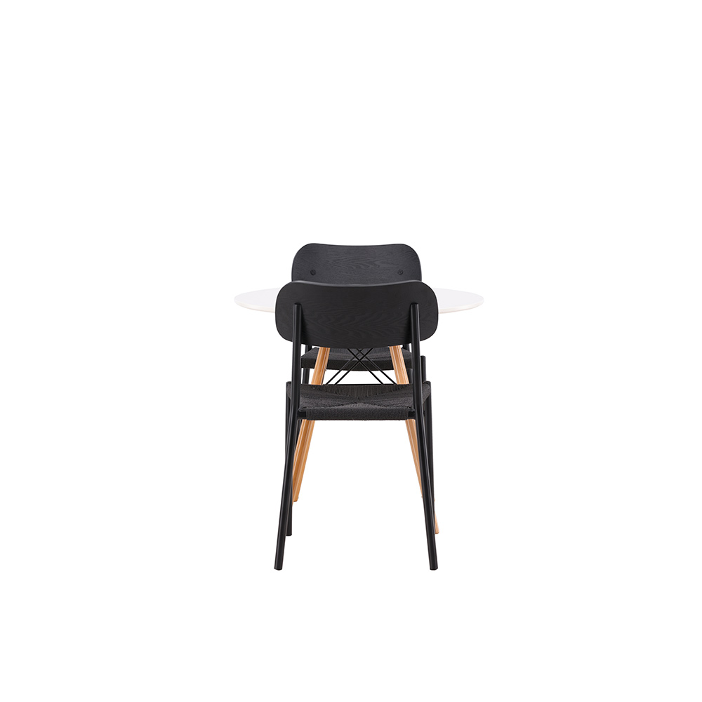 Matgrupp Venture Home Danburi Ø 60 cm med 2 Polly Stolar