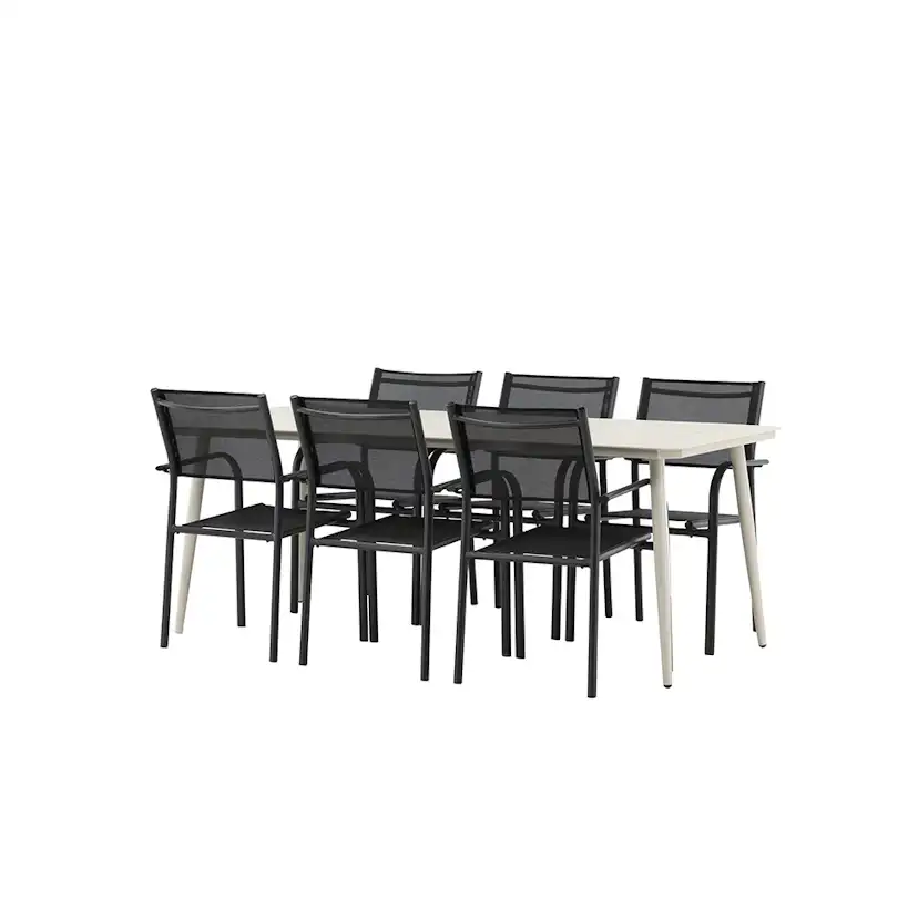 Matgrupp Venture Home Lina med 6 Santorini Stolar