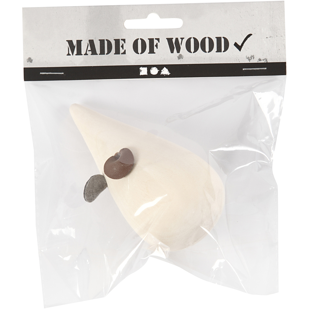 Mus Creativ Company Av Ljust Trä 10x5,5 cm 1 St