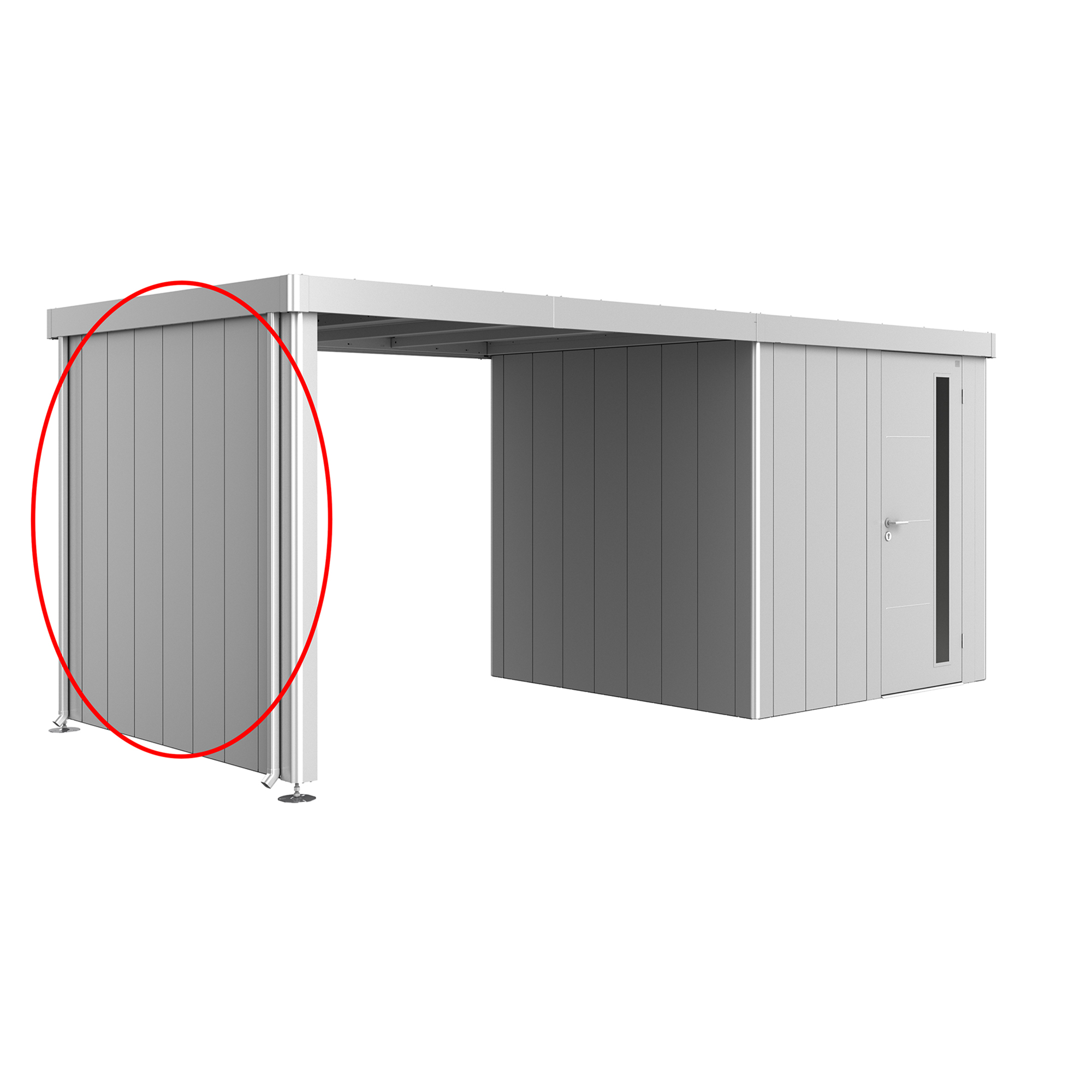 Sidoväggar Biohort till Trädgårdsskjul Neo 2A/2B/2C/2D