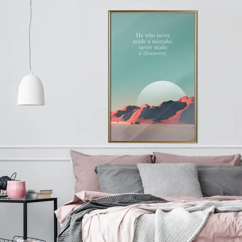 Poster Artgeist Affisch He Who Never Made a Mistake, Never Made a Discovery