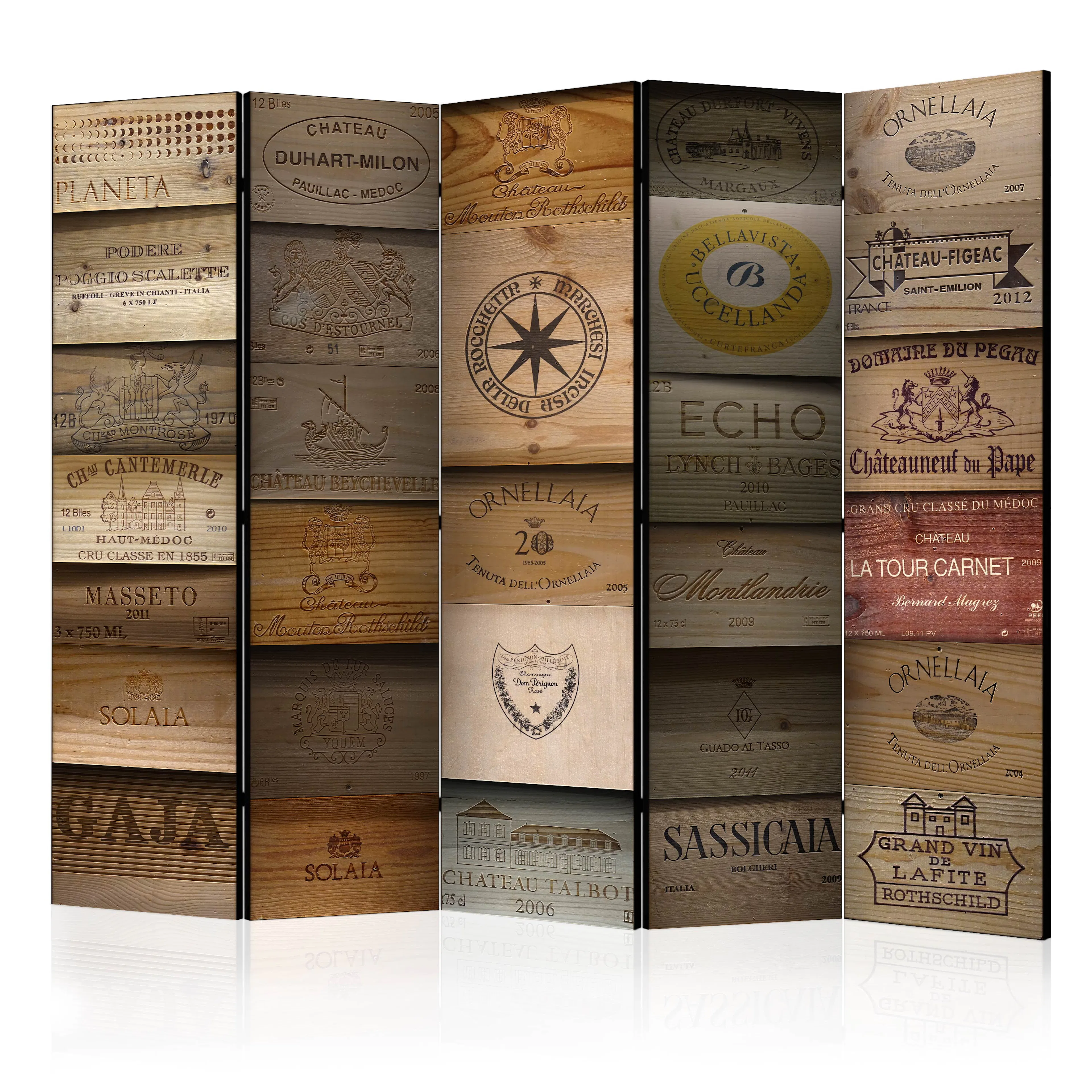 Rumsavdelare Skärmvägg Arkiio Old Vineyard II Flerfärgad 225x172 cm