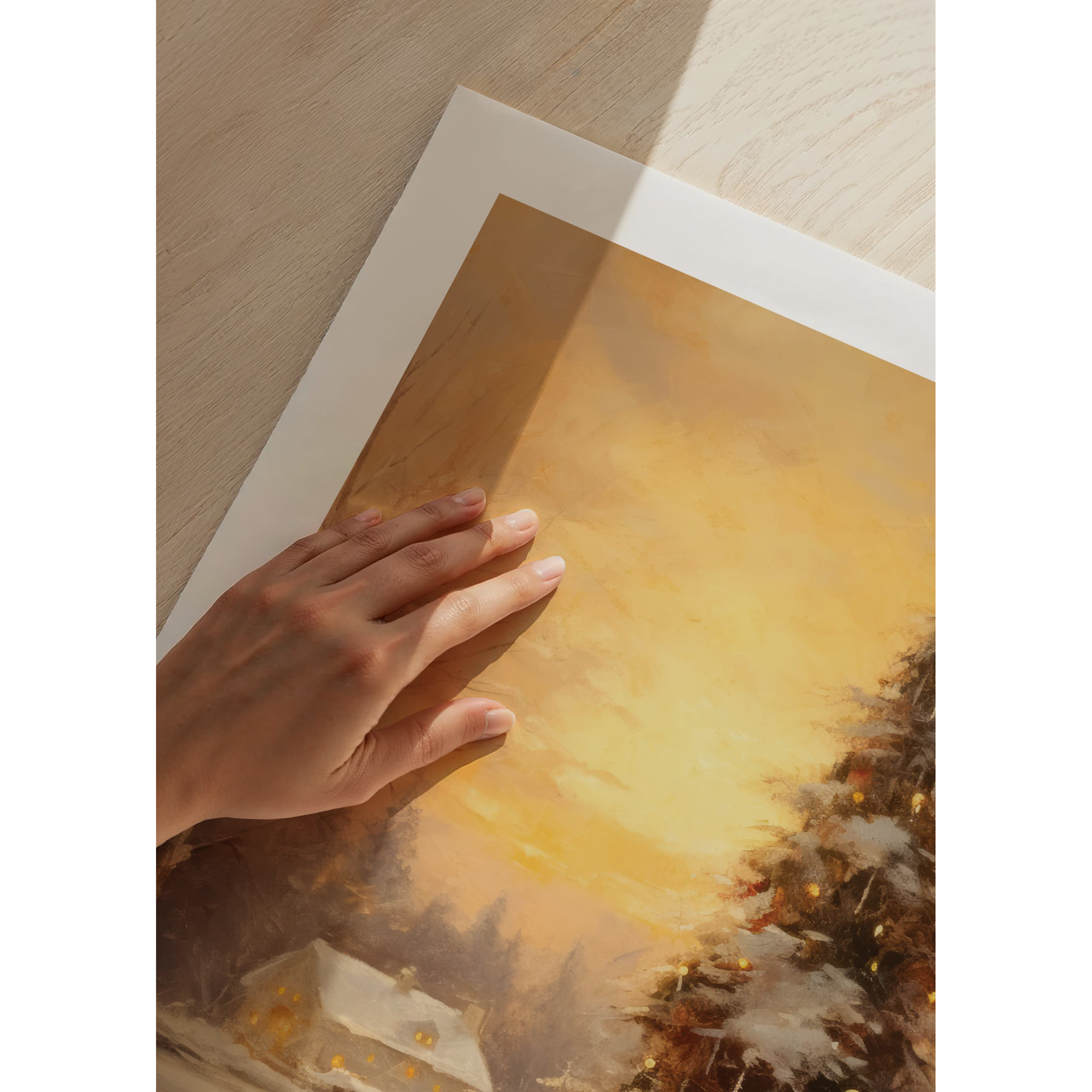 Poster Gallerix Winter Village Sunset