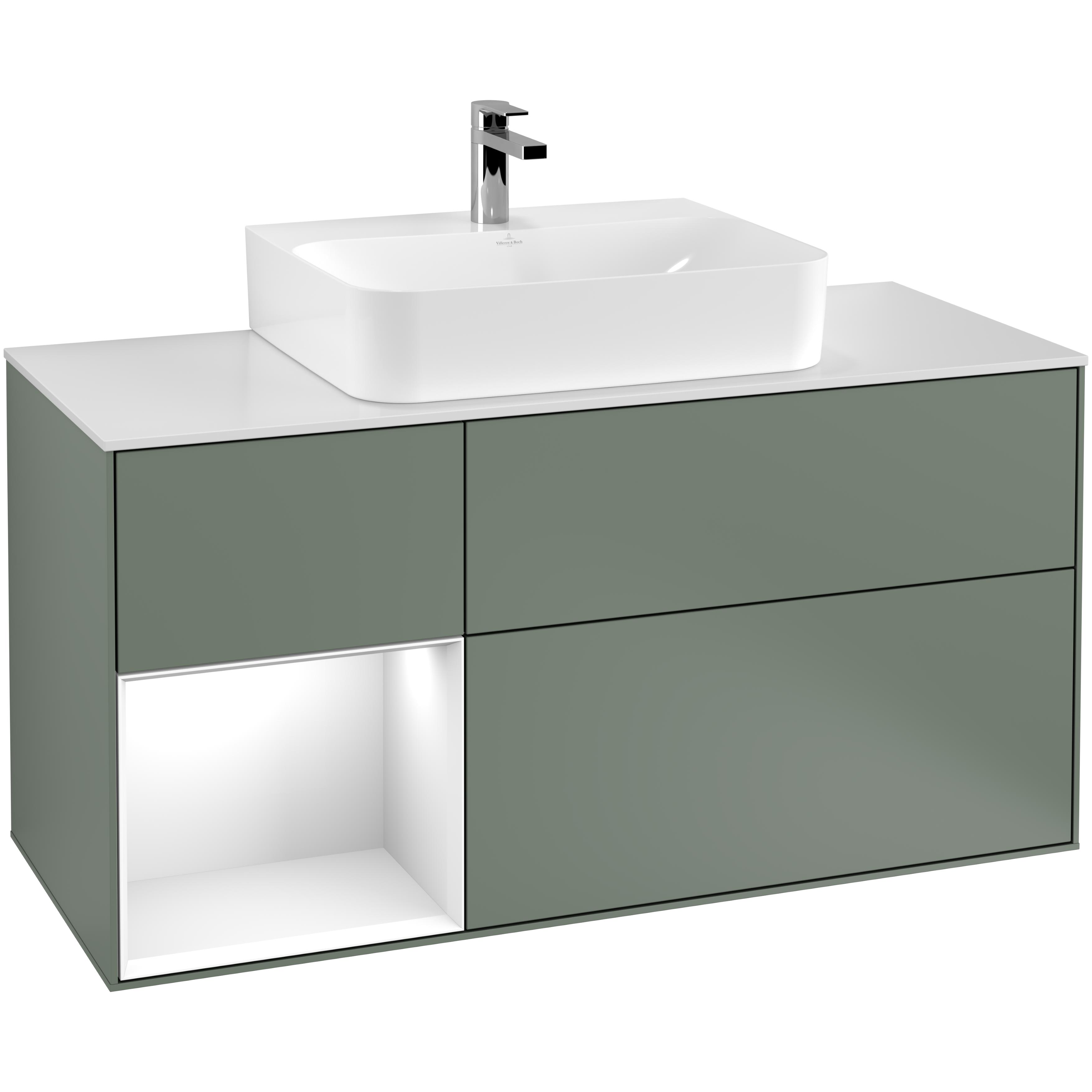 Tvättställsskåp Villeroy & Boch Finion med 3 Lådor Hylla och Bänkskiva för Centrerat Tvättställ