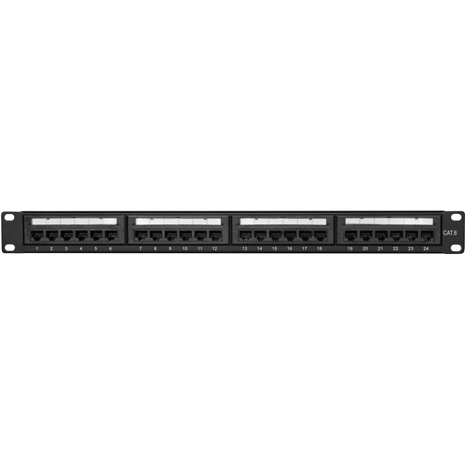 Serverskåp Tillbehör LogiLink Patchpanel Cat6 för 19" rack U1 Svart