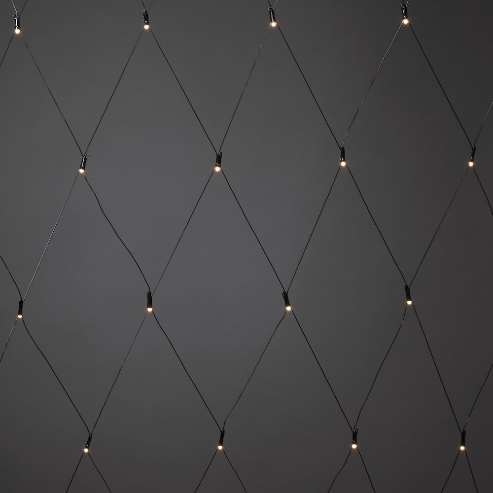 Ljusslinga Gnosjö Konstsmide Nät 40 Varmvita LED 80x80 cm Frostad