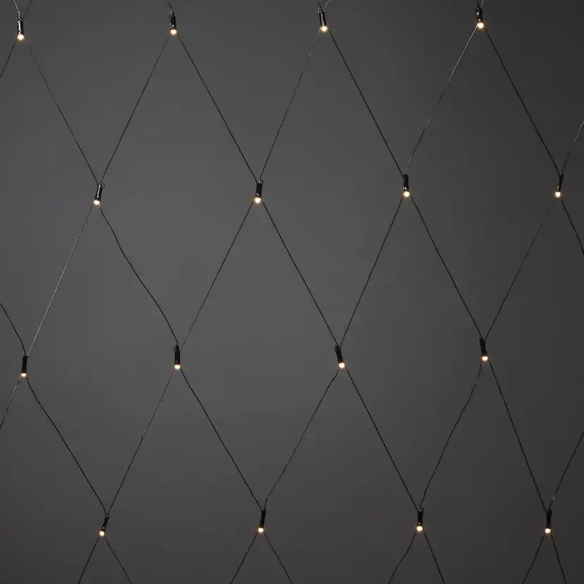 Ljusslinga Gnosjö Konstsmide Nät 40 Varmvita LED 80x80 cm Frostad
