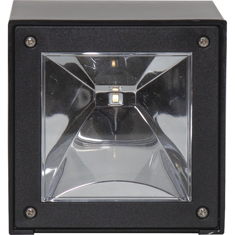 Solcells-vägglykta Star Trading Wally Cube Twilight